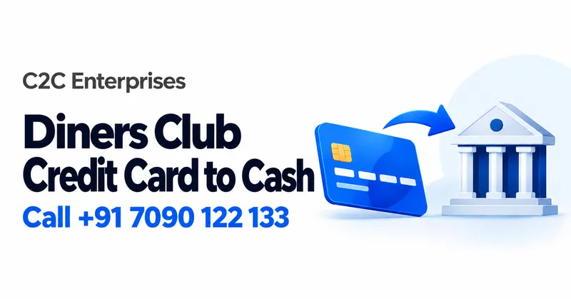 Diners Club credit card to cash banner showing an IMPS transfer